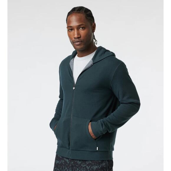 Vuori Men's black performance waffle zip hoodie - size medium - Picture 1 of 5